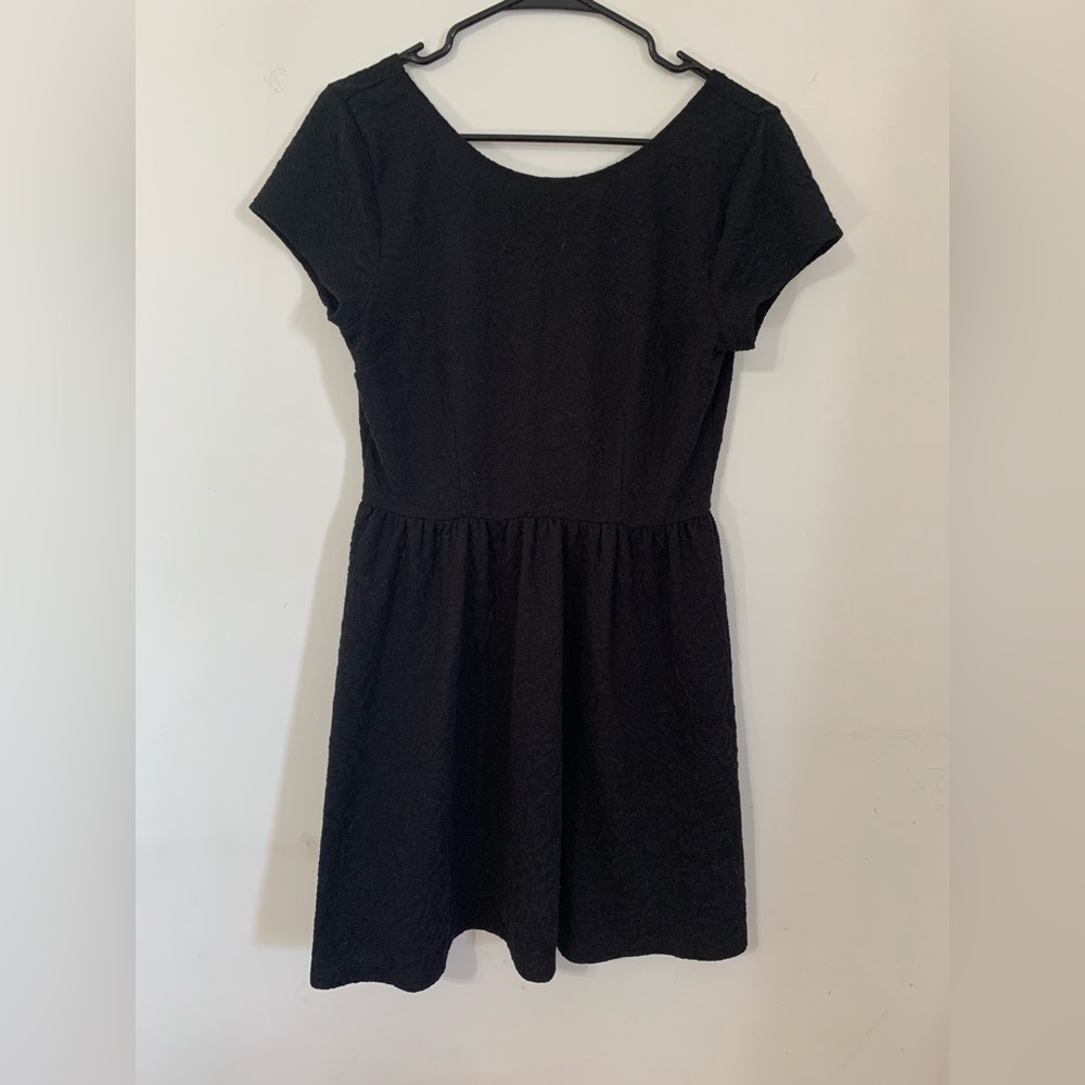 Women’s Black Skater Dress with Zipper